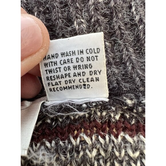 Vintage 90s Schroder Custom gray red plaid shawl cardigan 2X academia retro - Picture 7 of 7